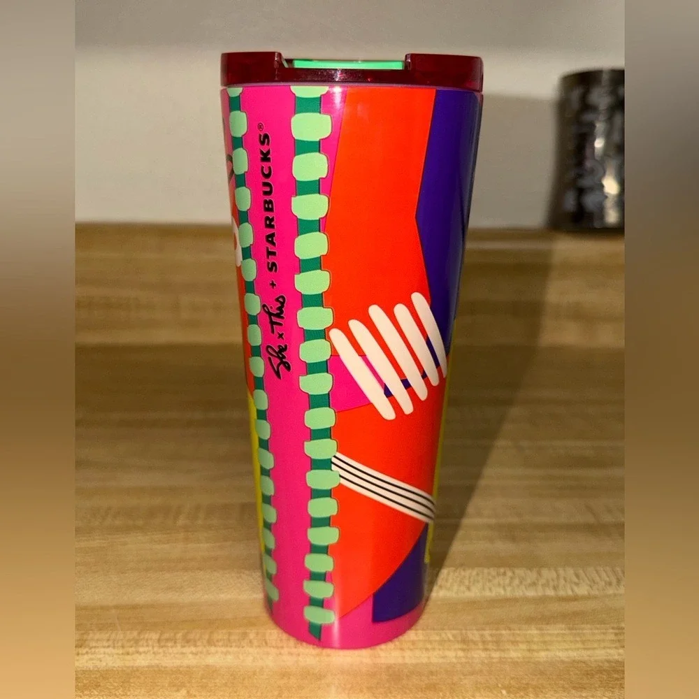 Starbucks Vibrant Pink beautiful tumbler, 16‎ oz, she x this tumbler coffee
